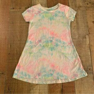 One step up girls size 4 pastel tie dye short sleeve t-shirt dress
